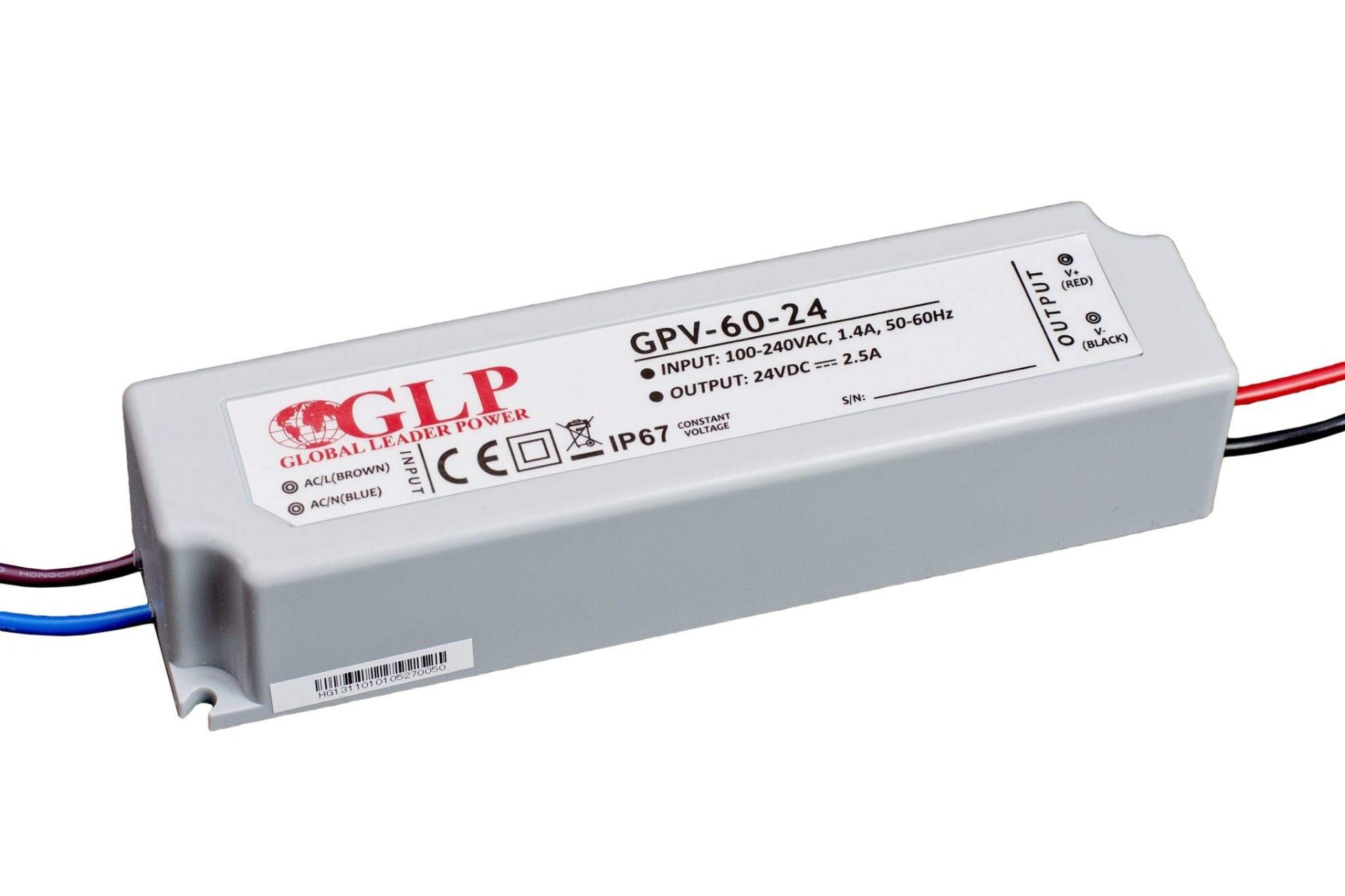LED voeding - 24V, 2,5A - 60W - IP67 - WATERPROOF LED voeding - 24V, 2,5A - 60W - IP67 - WATERPROOF